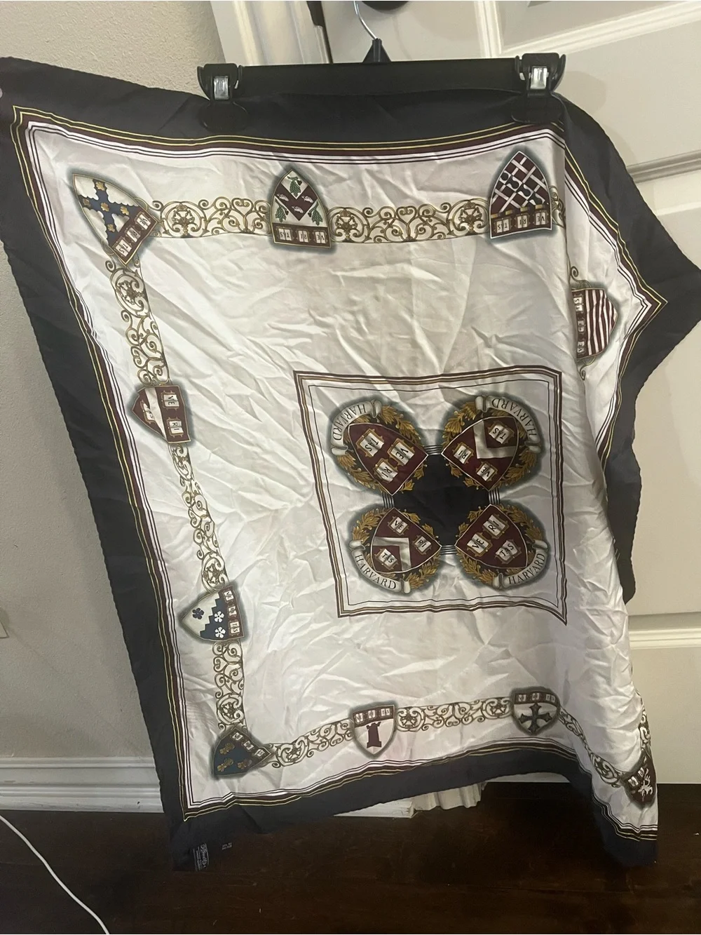 Vintage 100% Silk HARVARD scarf